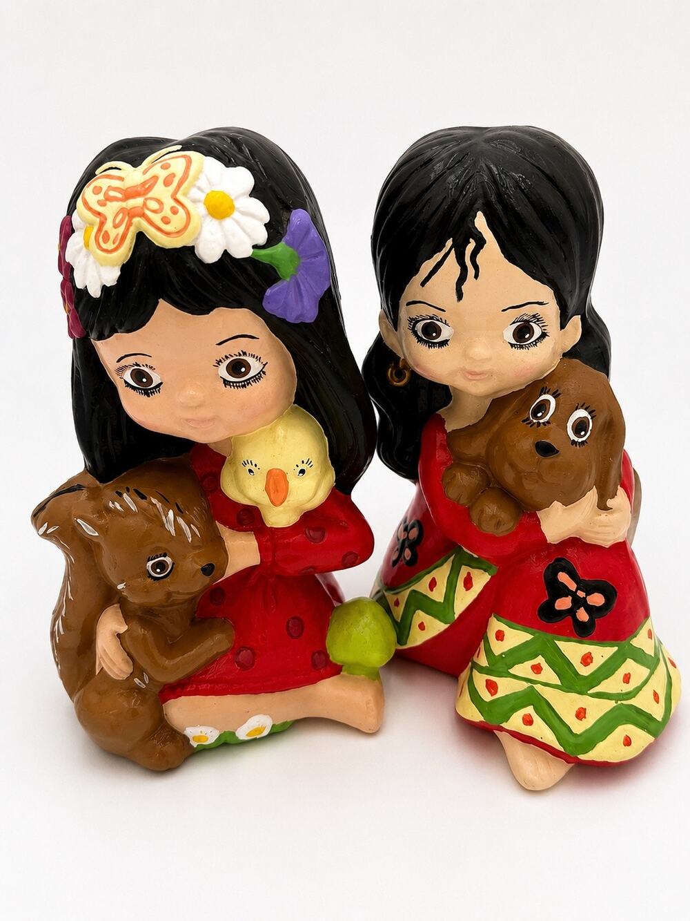 1982 Ceramic Hispanic Girl PAIR